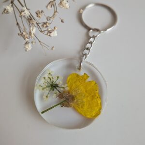 Buttercup resin keyring